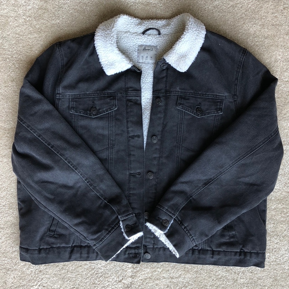 Black Sherpa Bomber Jacket